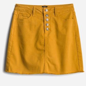 just black tatiana denim skirt- yellow